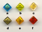 11 MM Gold Foil, Diagonal Flat Cubes